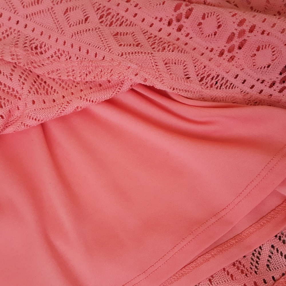 V-Neck Coral Dress - Picture 3 of 5